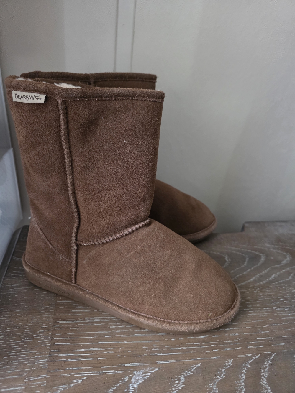 Bearpaw Classic Brown Suede Shearling Boots
